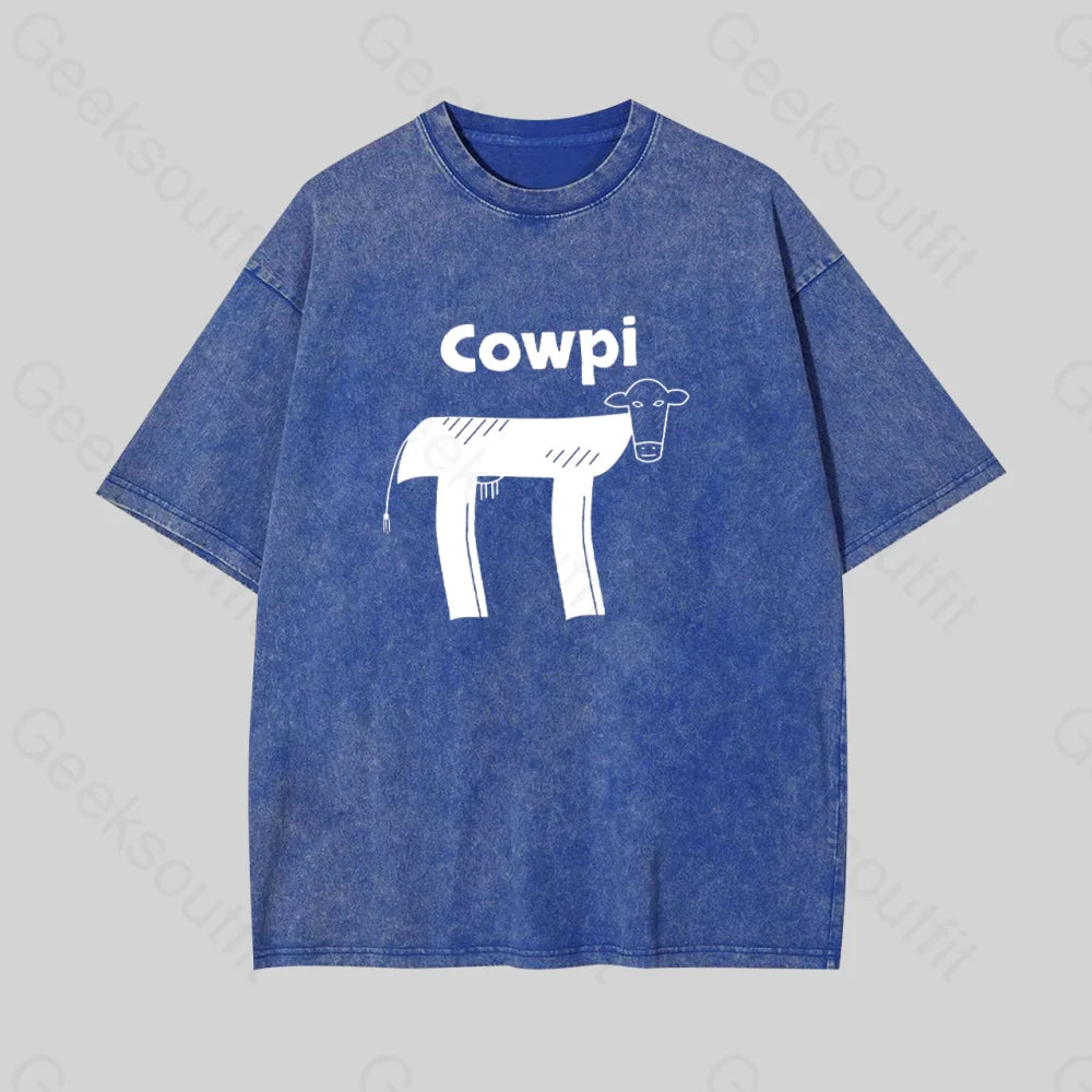 Cowpi Geek Washed T-Shirt Blue / S