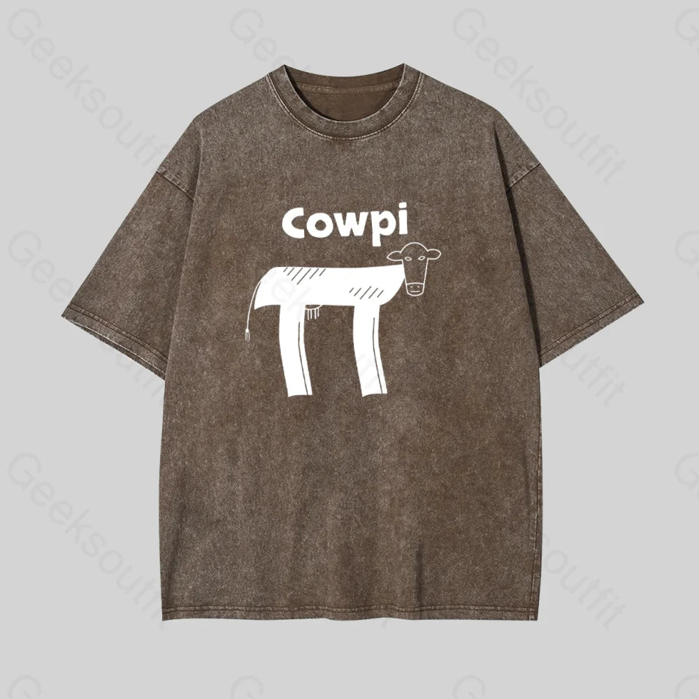 Cowpi Geek Washed T-Shirt Coffee / S