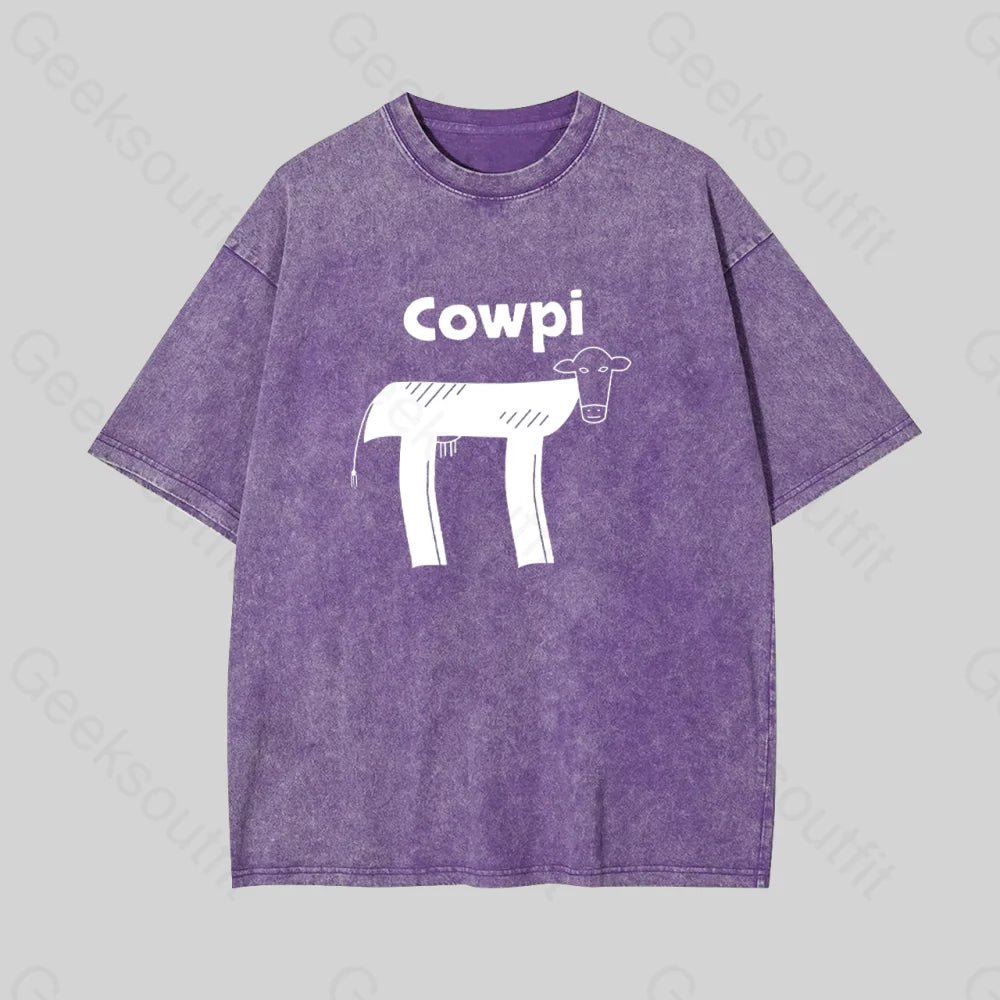 Cowpi Geek Washed T-Shirt Purple / S