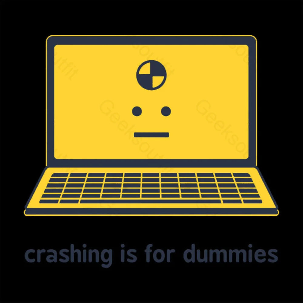 Crashing Is For Dummies Nerd T-Shirt