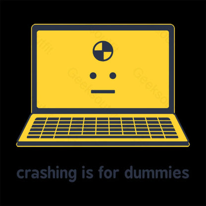 Crashing Is For Dummies Nerd T-Shirt