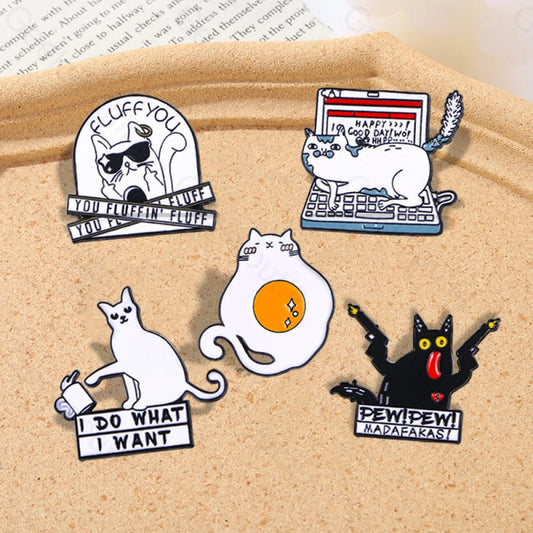 Creative Cartoon Cats Pins