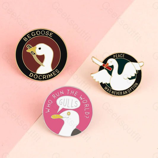 Creative Cartoon Mischief Duck Pins