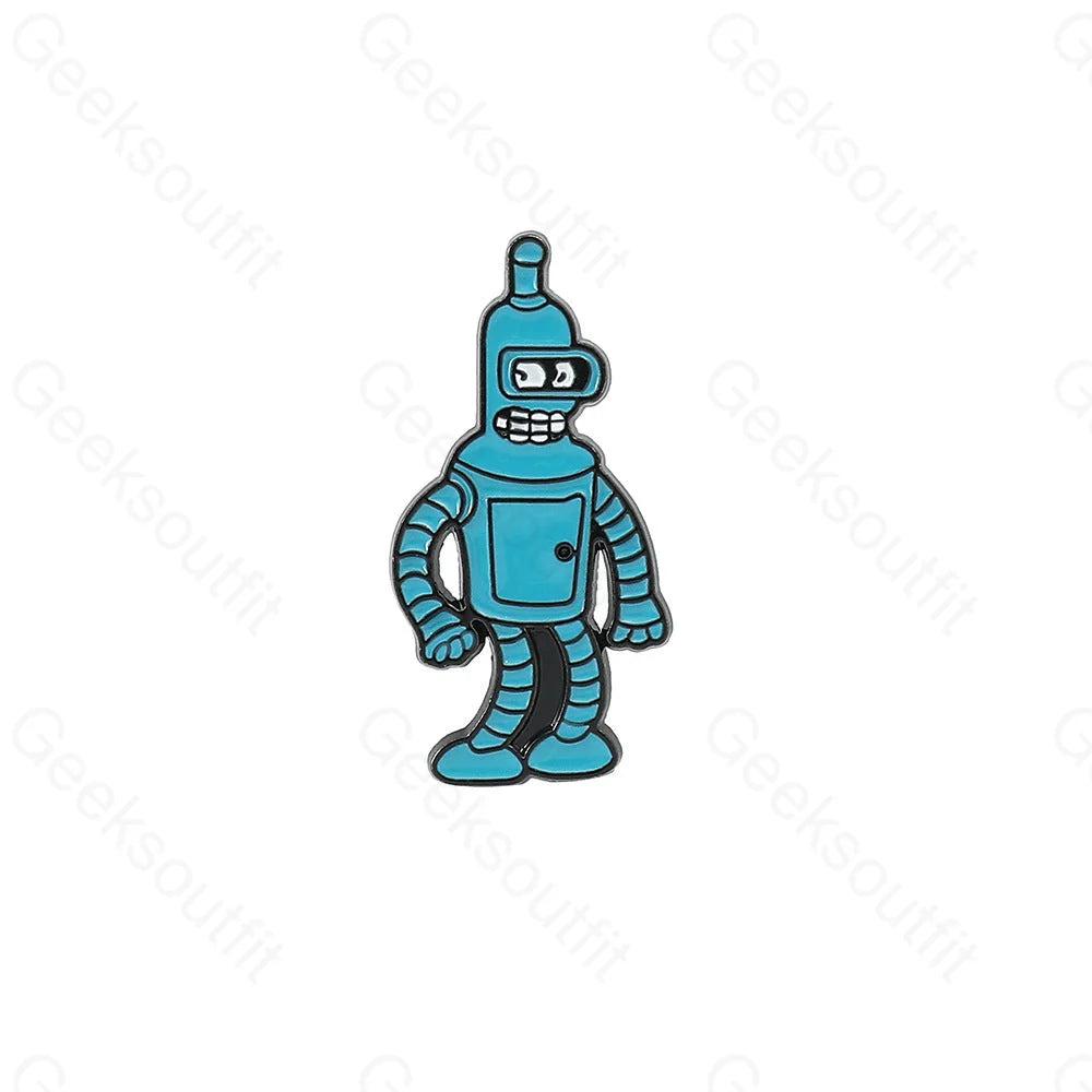 Creative Cartoon Robot Pins Xz952