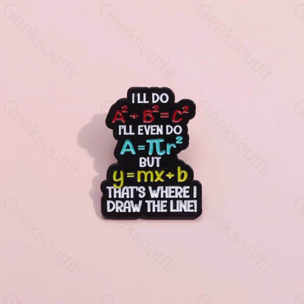 Geeksoutfit Creative Science Math Formulas Pins for Sale online