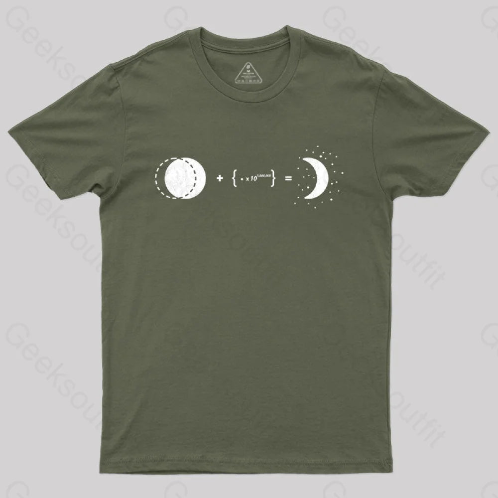 Crescent Moon T-Shirt Army Green / S