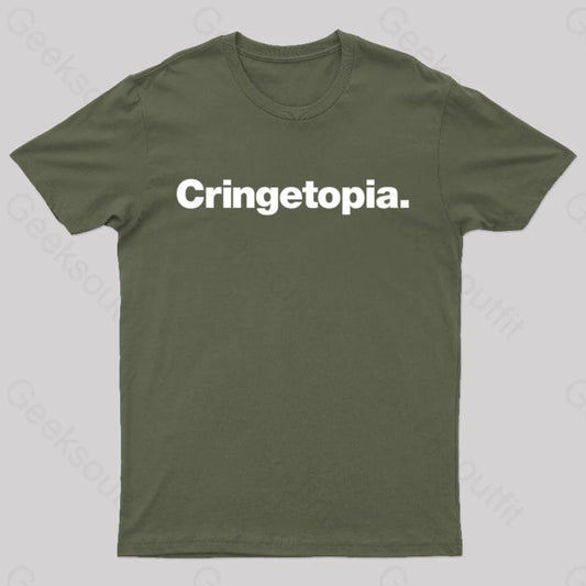 Cringetopia Nerd T-Shirt Army Green / S