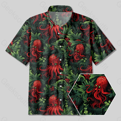 Cthulhu Button Up Pocket Shirt Up / S Bus381 Yc