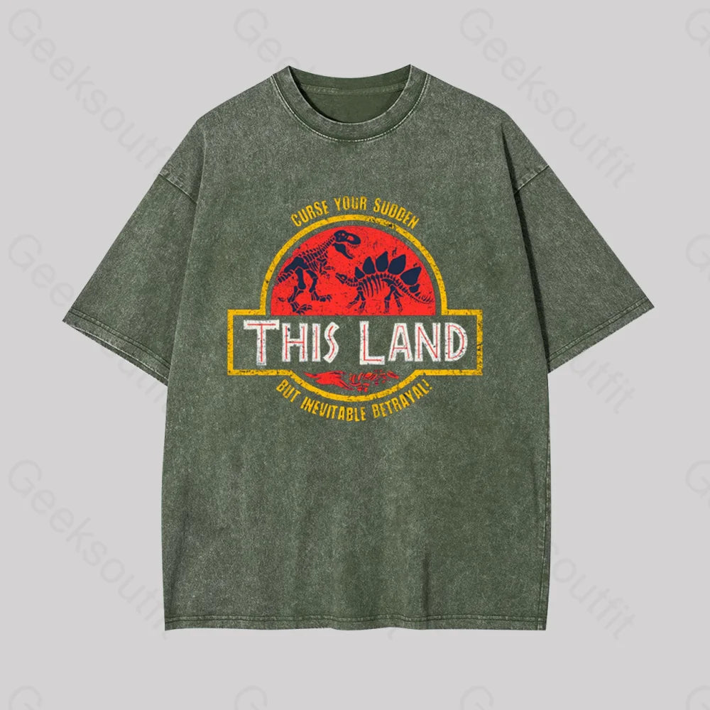 Curse Your Sudden But Inevitable Betrayal Geek Washed T-Shirt Armygreen / S