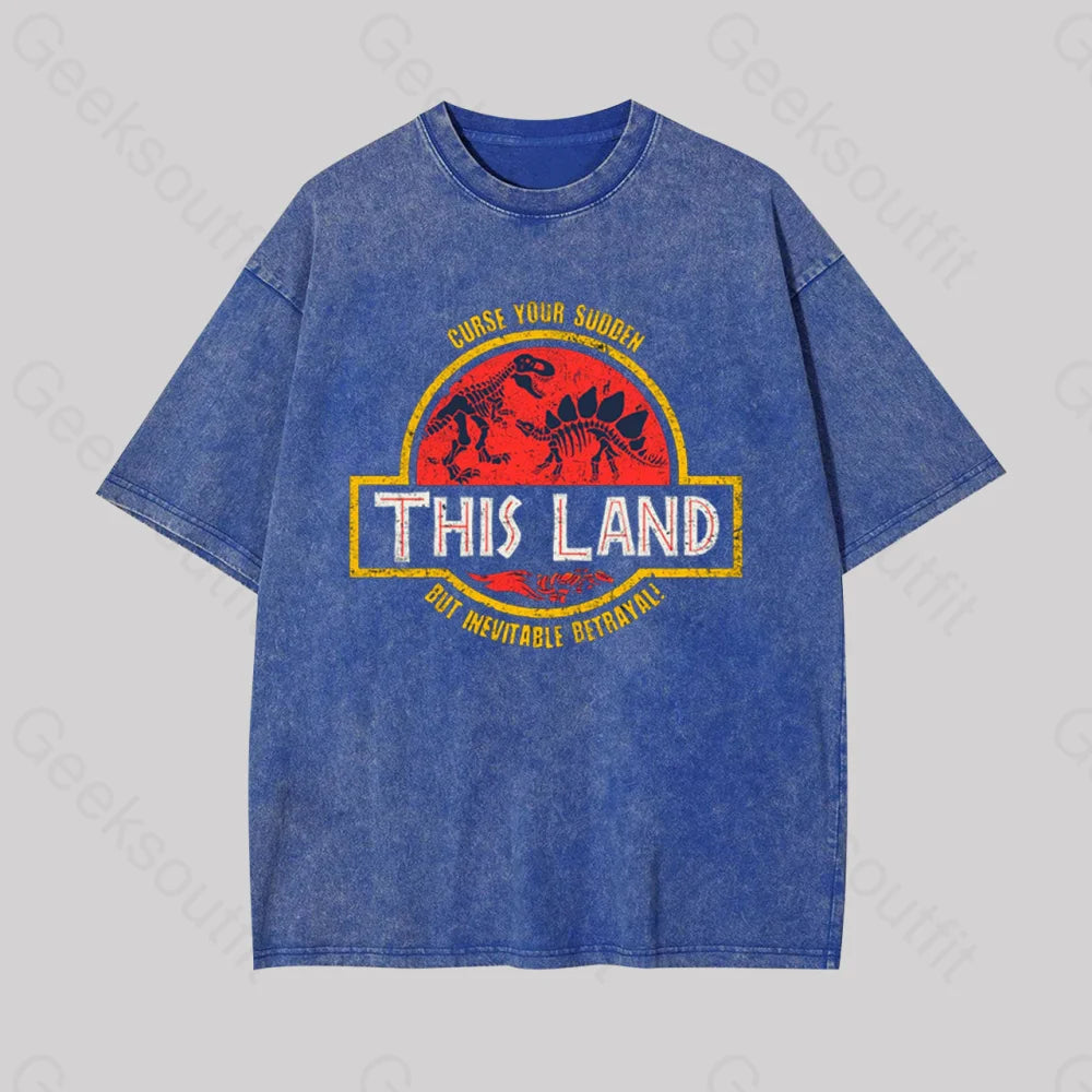 Curse Your Sudden But Inevitable Betrayal Geek Washed T-Shirt Blue / S