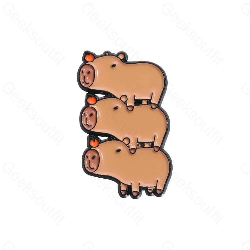 Cute Water Dolphin Capybara Pins Qhxz902