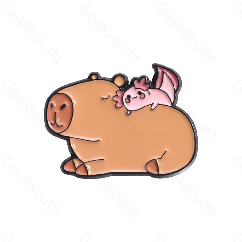 Cute Water Dolphin Capybara Pins Qhxz904