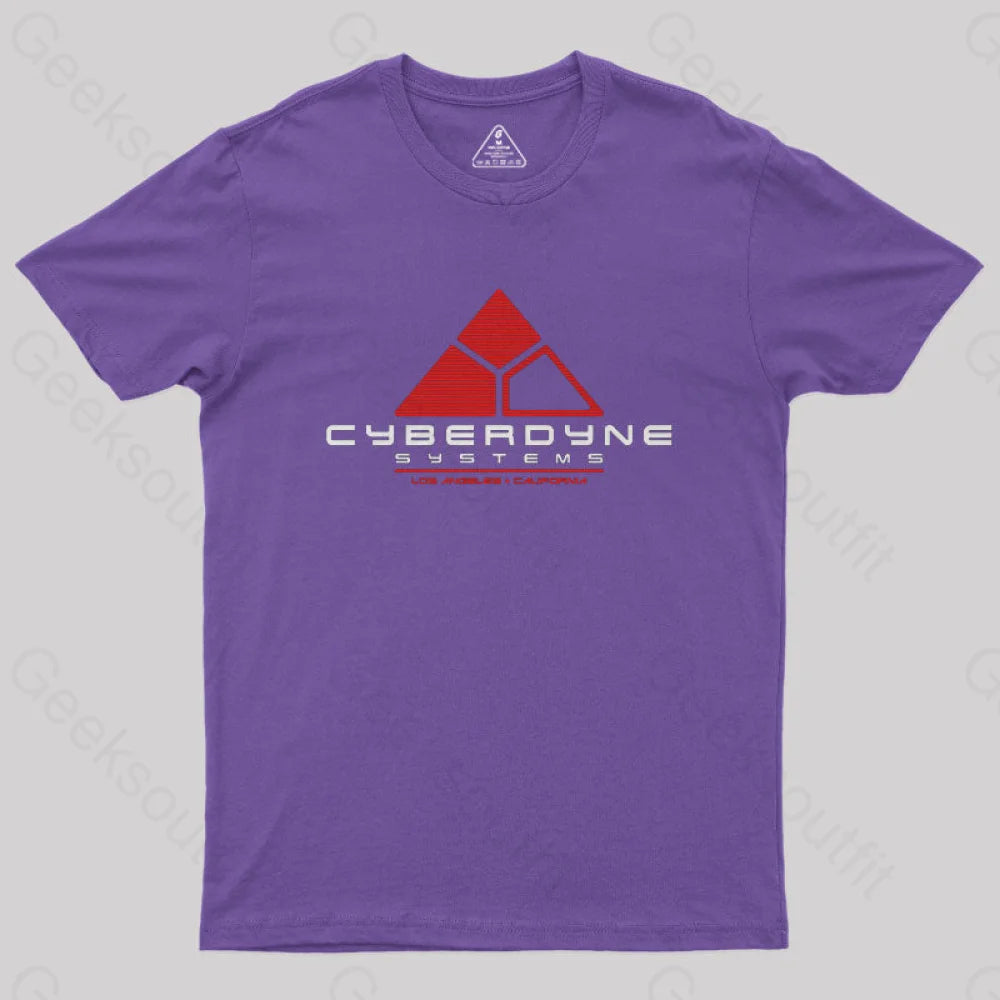 Cyberdyne Systems Nerd T-Shirt Purple / S