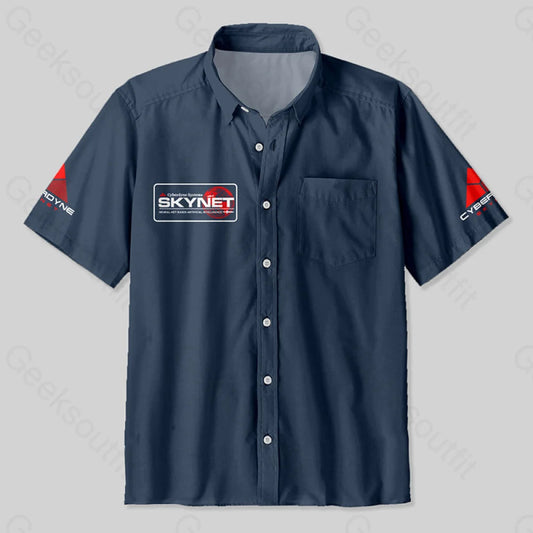 Cyberdyne Systems Skynet Uniform Button Up Pocket Shirt Yc