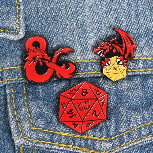 D&D Enamel Pins - Geeksoutfit