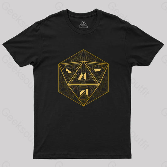 D20 Art Deco T-Shirt Black / S