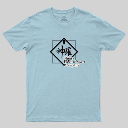 Shinra Electric Power Company B&W Logo T-Shirt