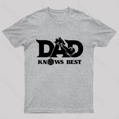 Dad Know Best Geek T-Shirt Grey / S