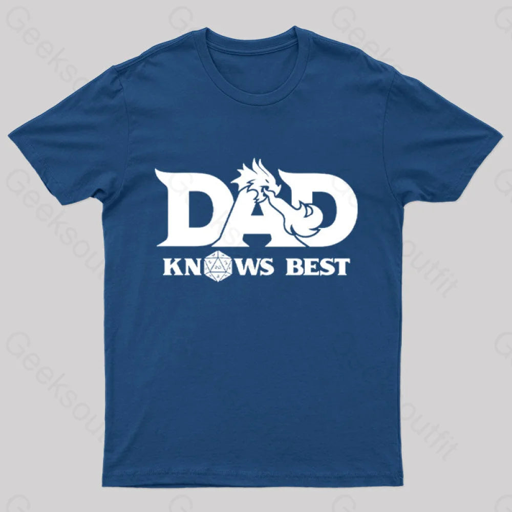 Dad Know Best Geek T-Shirt Navy / S