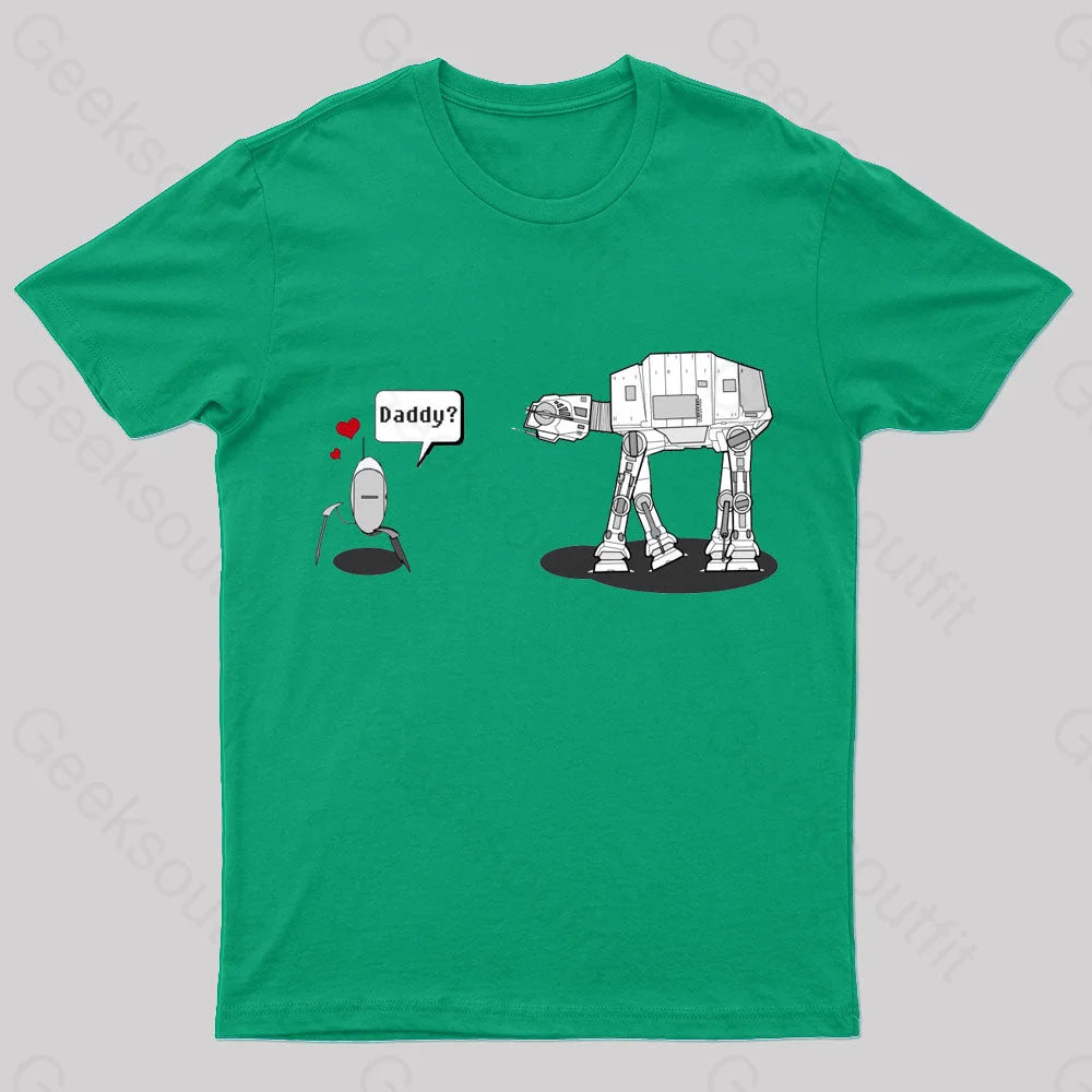 Daddy Robot Nerd T-Shirt Black / S