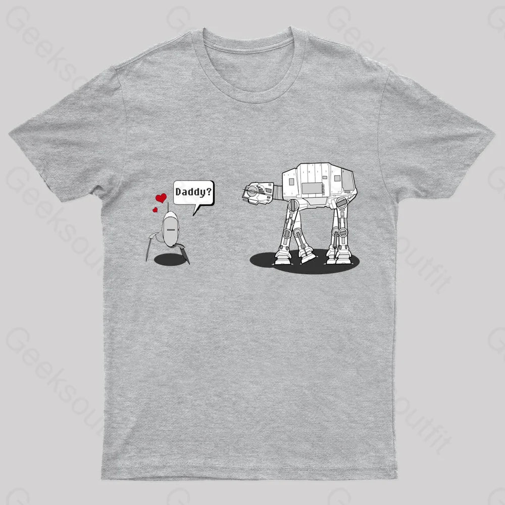 Daddy Robot Nerd T-Shirt Grey / S