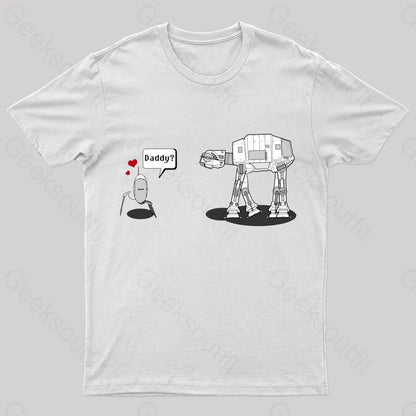 Daddy Robot Nerd T-Shirt White / S