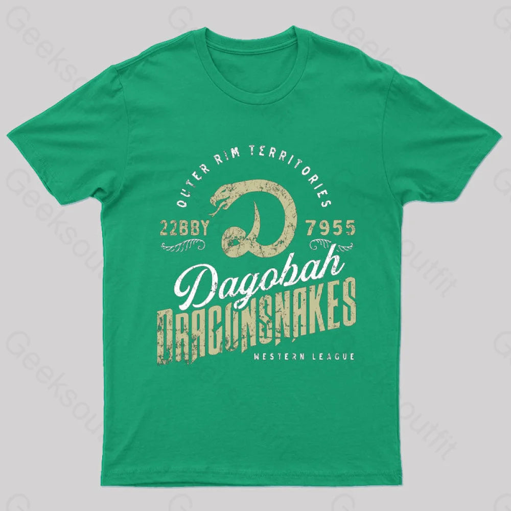 Dagobah Dragonsnakes Empire Strikes Back T-Shirt Green / S