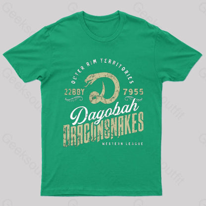 Dagobah Dragonsnakes Empire Strikes Back T-Shirt Green / S