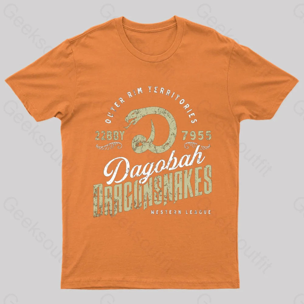 Dagobah Dragonsnakes Empire Strikes Back T-Shirt Orange / S