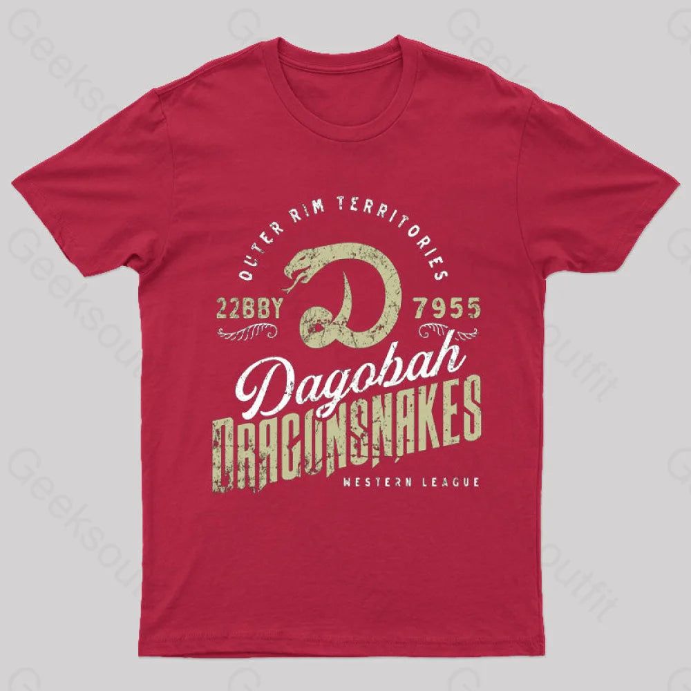 Dagobah Dragonsnakes Empire Strikes Back T-Shirt Red / S