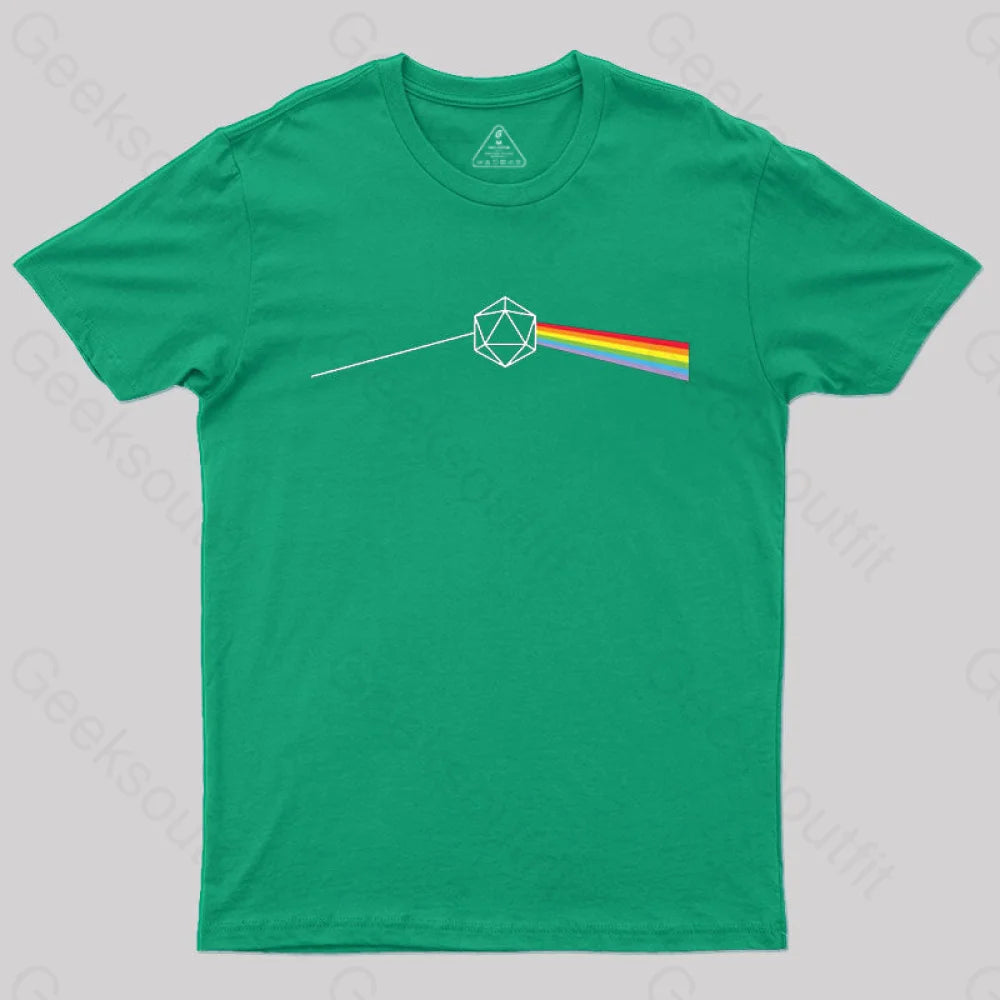 Dark Side Of The Moon D20 T-Shirt Green / S