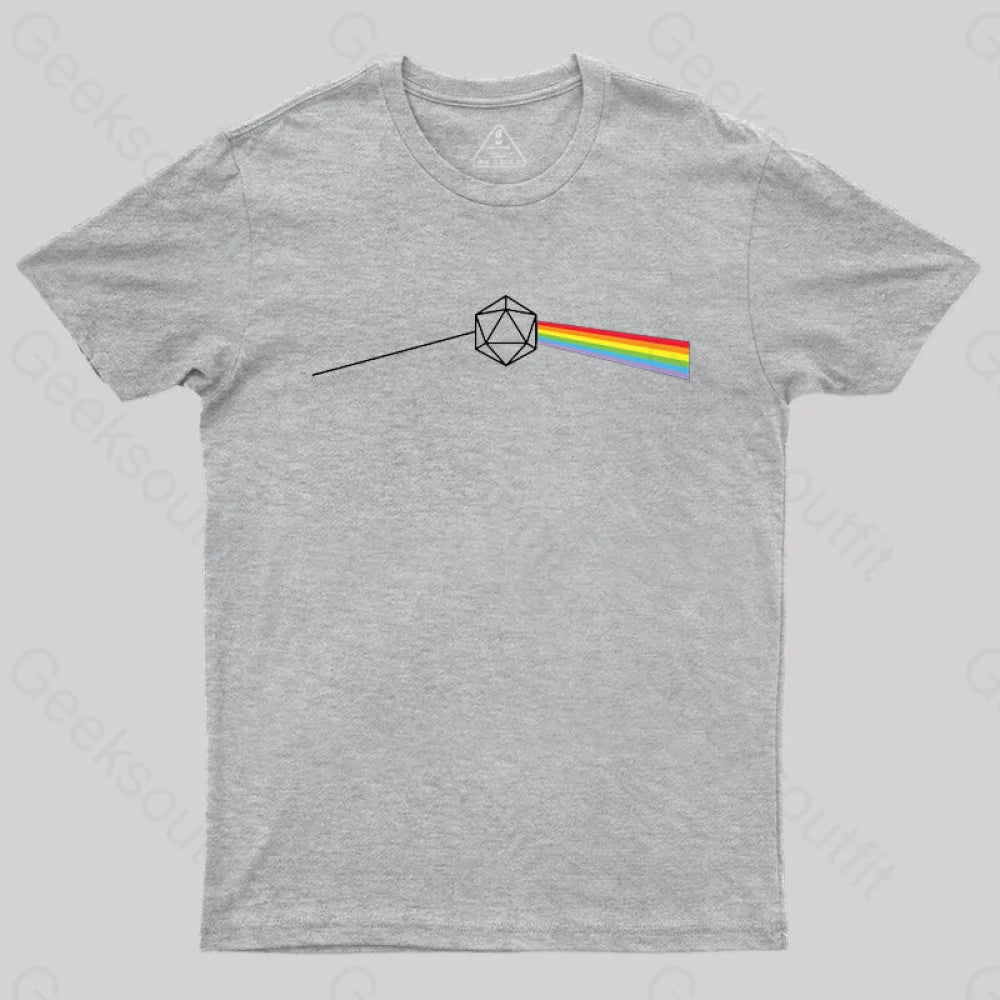 Dark Side Of The Moon D20 T-Shirt Grey / S