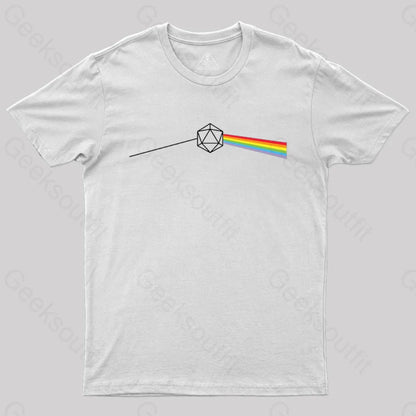 Dark Side Of The Moon D20 T-Shirt White / S