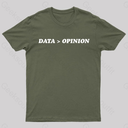 Data Opinion Geek T-Shirt Army Green / S