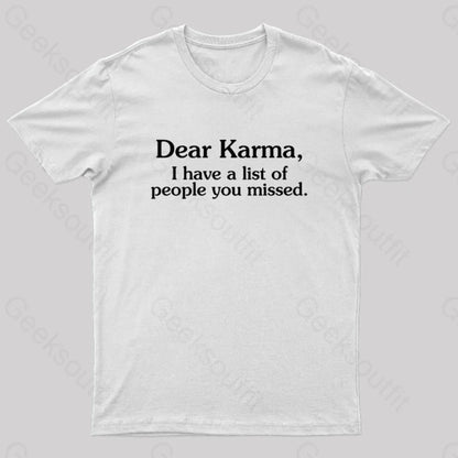 Dear Karma Nerd T-Shirt White / S