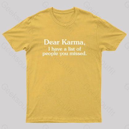 Dear Karma Nerd T-Shirt Yellow / S