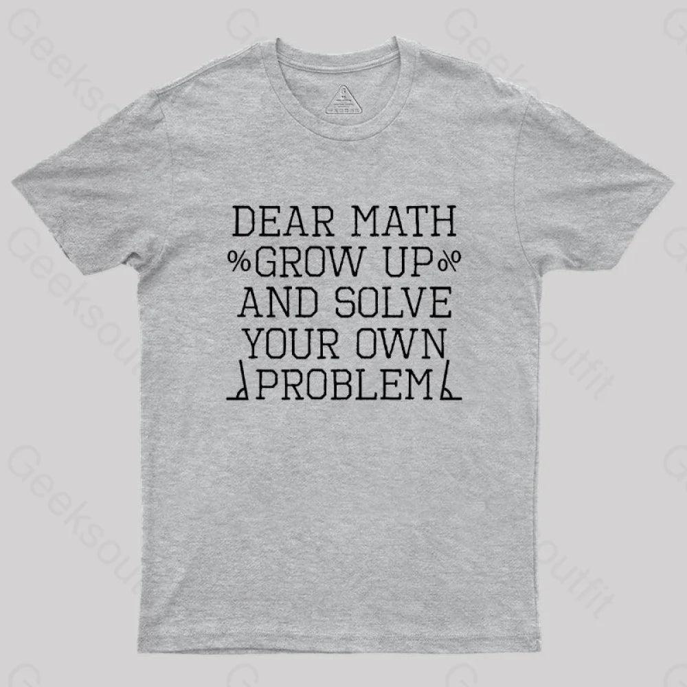 Dear Math Geek T-Shirt Grey / S