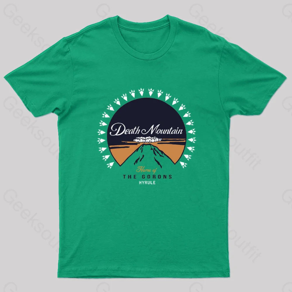 Death Mountain Geek T-Shirt Green / S