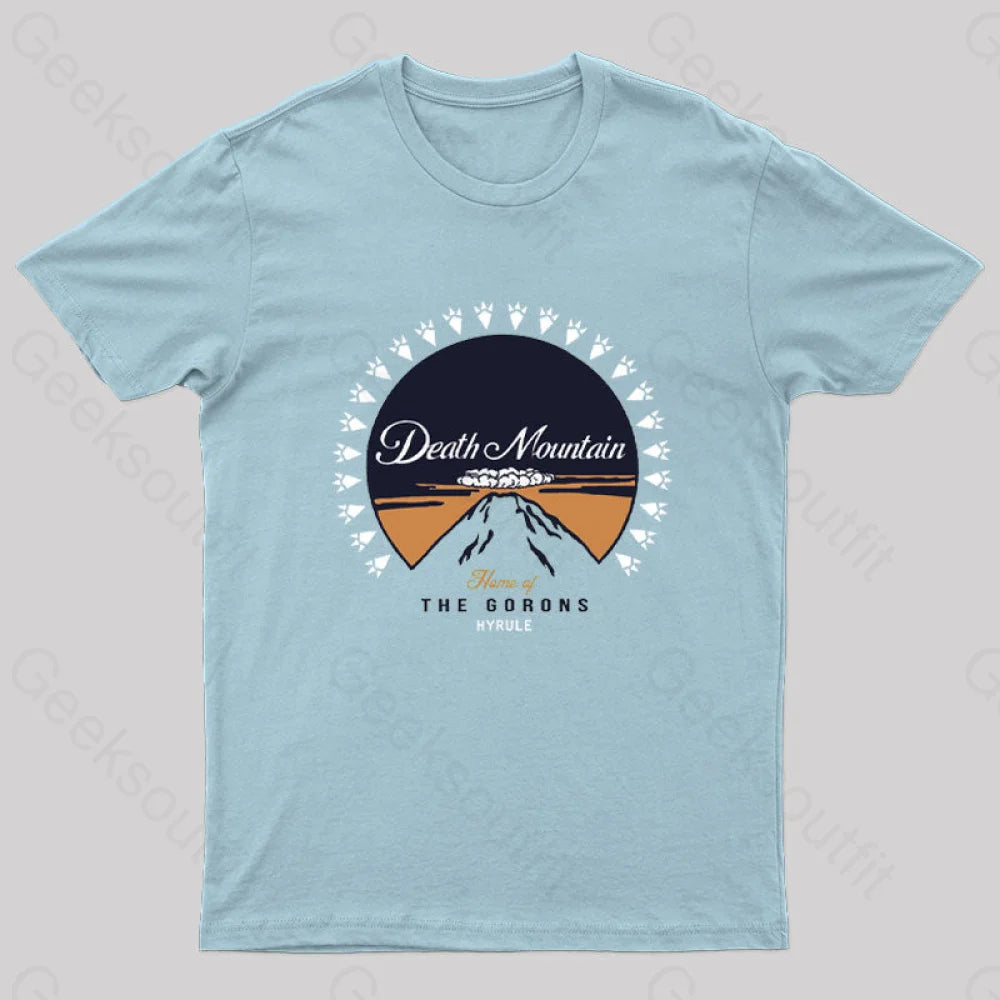 Death Mountain Geek T-Shirt Light Blue / S