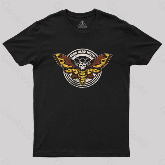 Death’s Head Moth Distressed Vintage T-Shirt Black / S