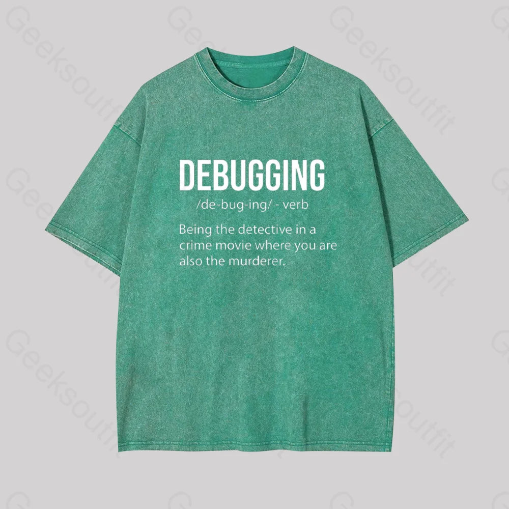 Debugging Definition Geek Washed T-Shirt Grass Green / S