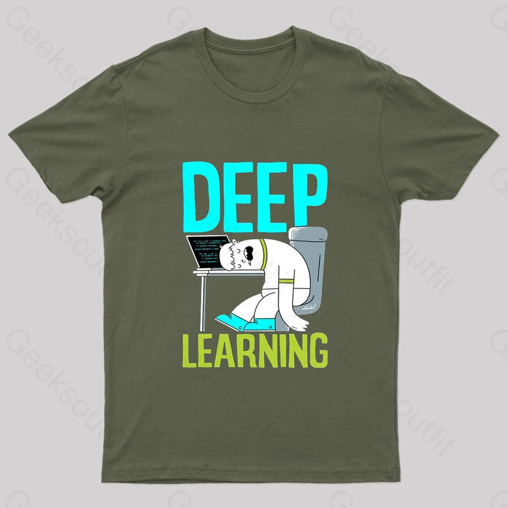 Deep Learning Nerd T-Shirt Army Green / S