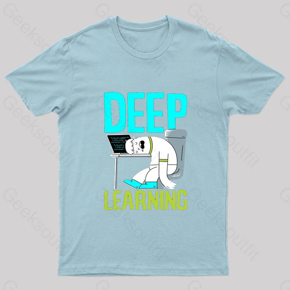 Deep Learning Nerd T-Shirt Light Blue / S