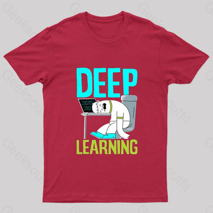 Deep Learning Nerd T-Shirt Red / S