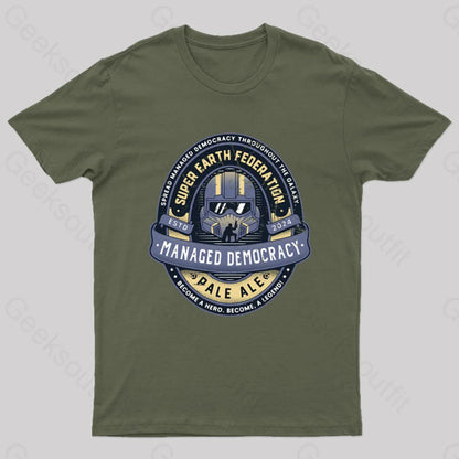 Democracy Exo Patriot Mech T-Shirt Army Green / S