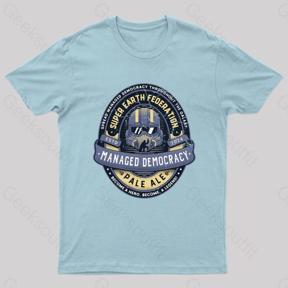 Democracy Exo Patriot Mech T-Shirt Light Blue / S