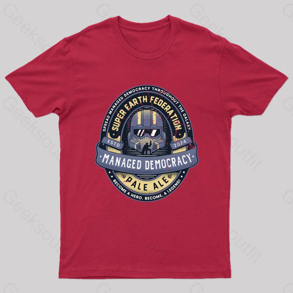 Democracy Exo Patriot Mech T-Shirt Red / S