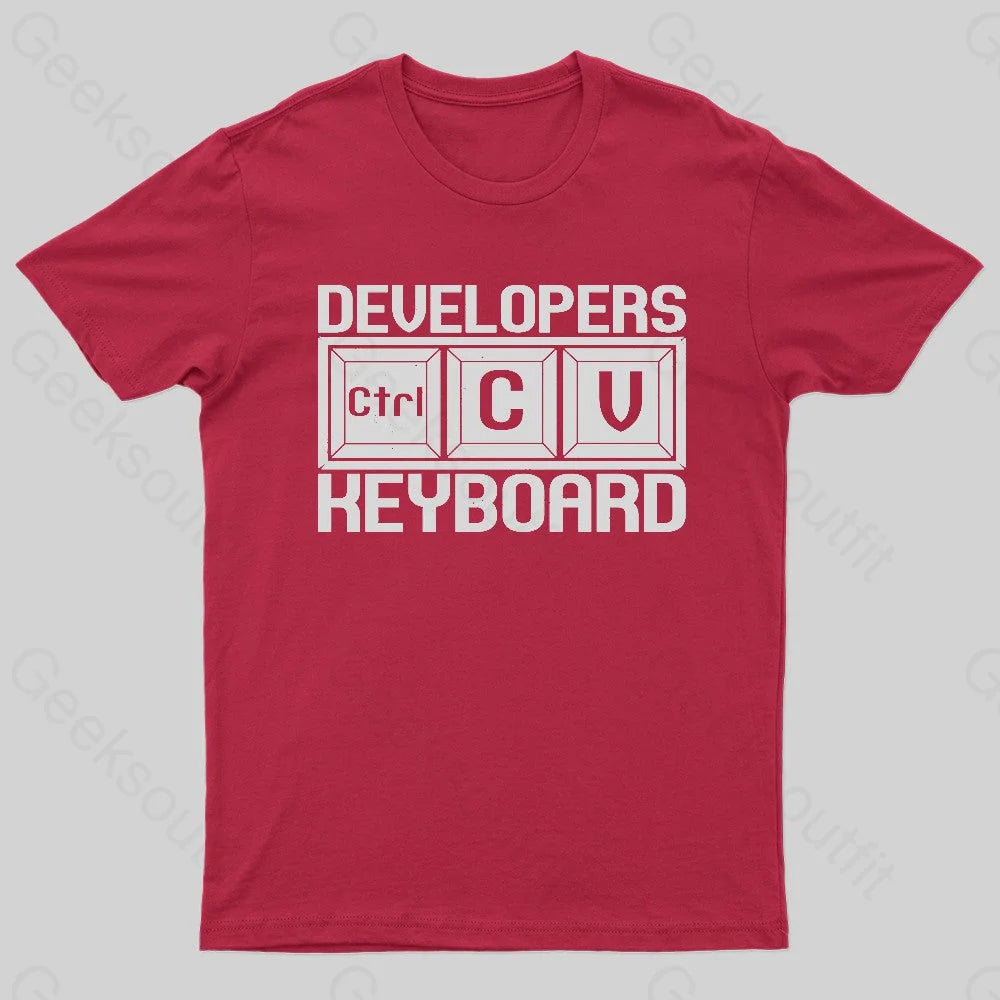 Developer Programmer Coder Nerd T-Shirt Red / S