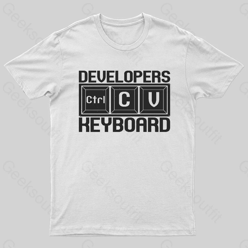 Developer Programmer Coder Nerd T-Shirt White / S