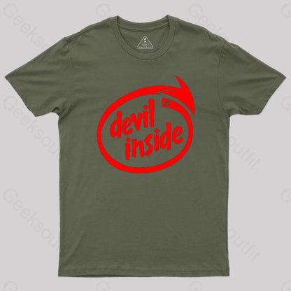 Devil Inside T-Shirt Army Green / S